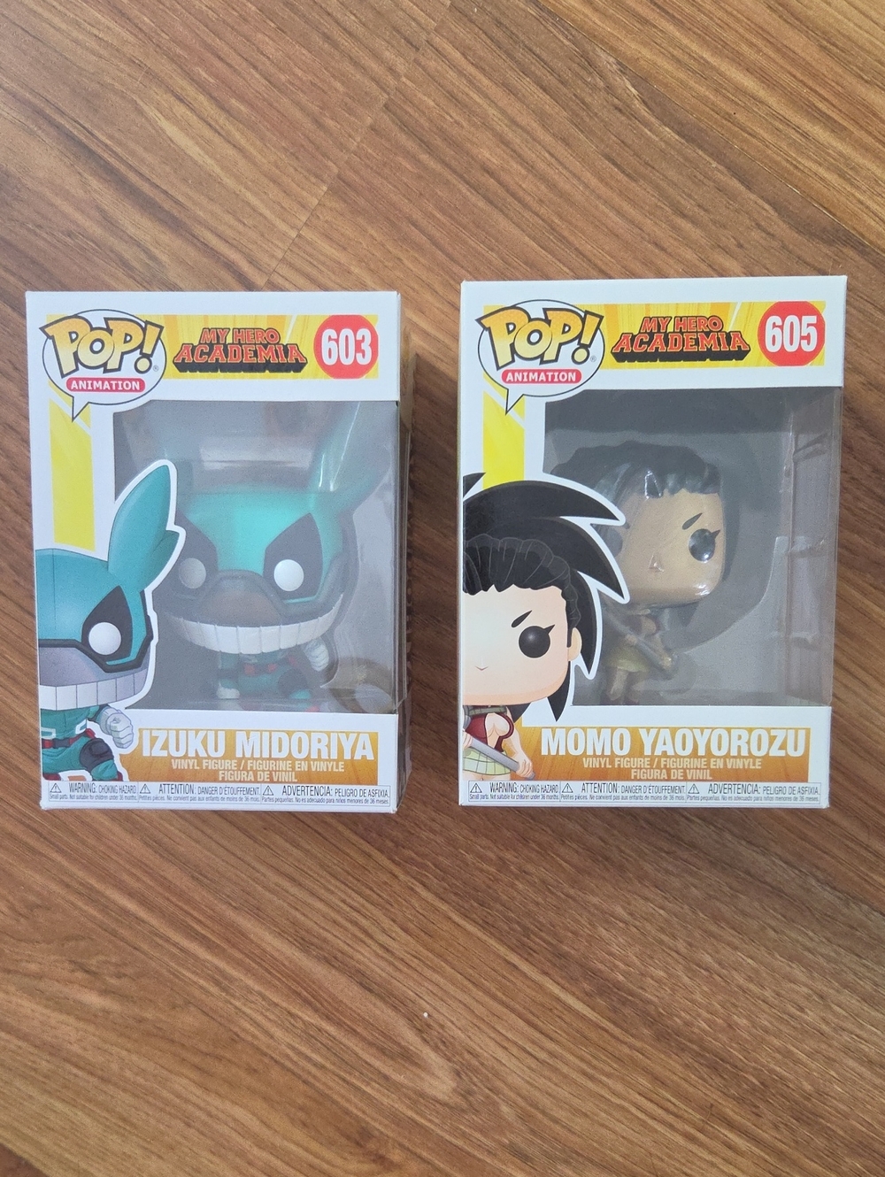 Funko Pop! My Hero Academia - Izuku Midoriya #603 & Momo Yaoyorozu #605 Set